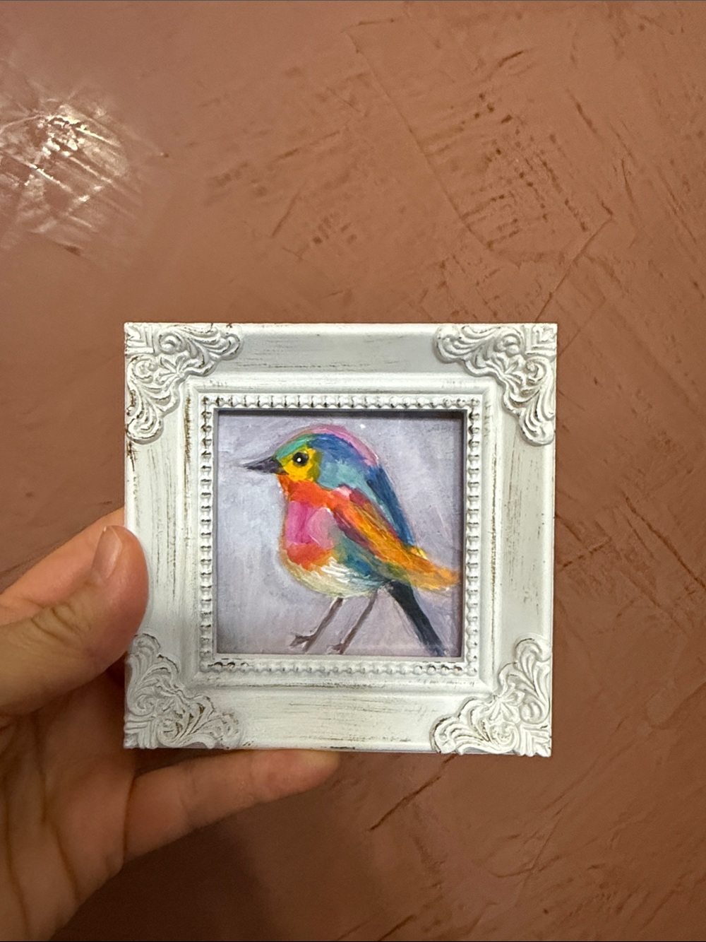 Hand-Painted Multicolor Bird Wall Art | Pets Bird Décor